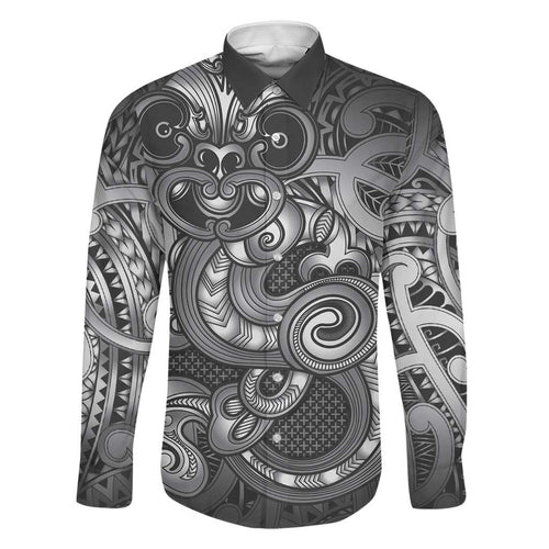 Aotearoa Maori Hei Tiki Family Matching Off Shoulder Maxi Dress and Hawaiian Shirt Kiwikiwi Kowhaiwhai Puhoro Motif