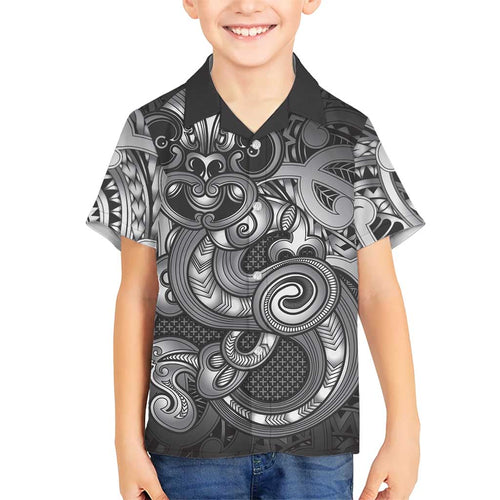 Aotearoa Maori Hei Tiki Family Matching Puletasi and Hawaiian Shirt Kiwikiwi Kowhaiwhai Puhoro Motif