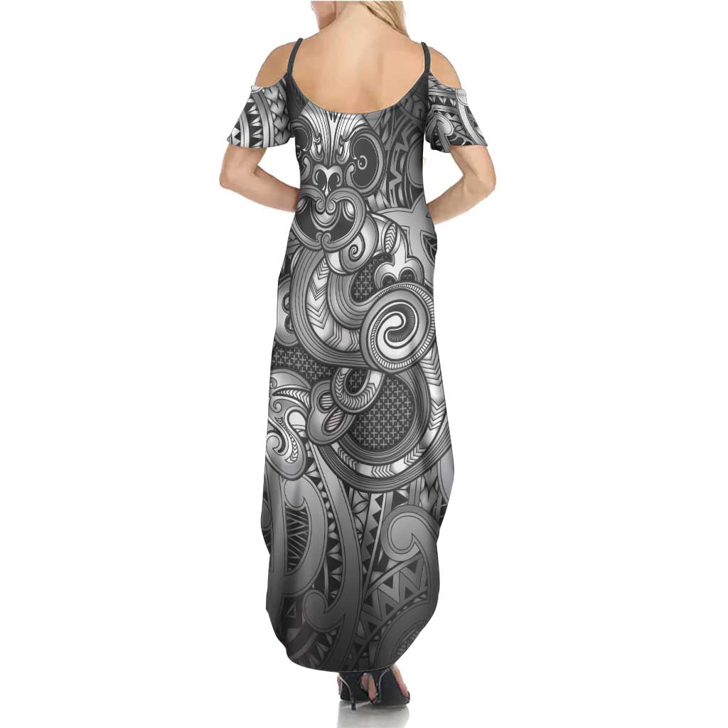 Aotearoa Maori Hei Tiki Family Matching Summer Maxi Dress and Hawaiian Shirt Kiwikiwi Kowhaiwhai Puhoro Motif