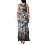 Aotearoa Maori Hei Tiki Family Matching Tank Maxi Dress and Hawaiian Shirt Kiwikiwi Kowhaiwhai Puhoro Motif