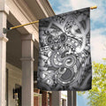 Aotearoa Maori Hei Tiki Garden Flag Kiwikiwi Kowhaiwhai Puhoro Motif
