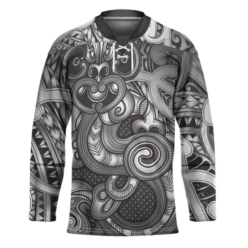 Aotearoa Maori Hei Tiki Hockey Jersey Kiwikiwi Kowhaiwhai Puhoro Motif