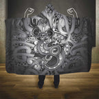 Aotearoa Maori Hei Tiki Hooded Blanket Kiwikiwi Kowhaiwhai Puhoro Motif