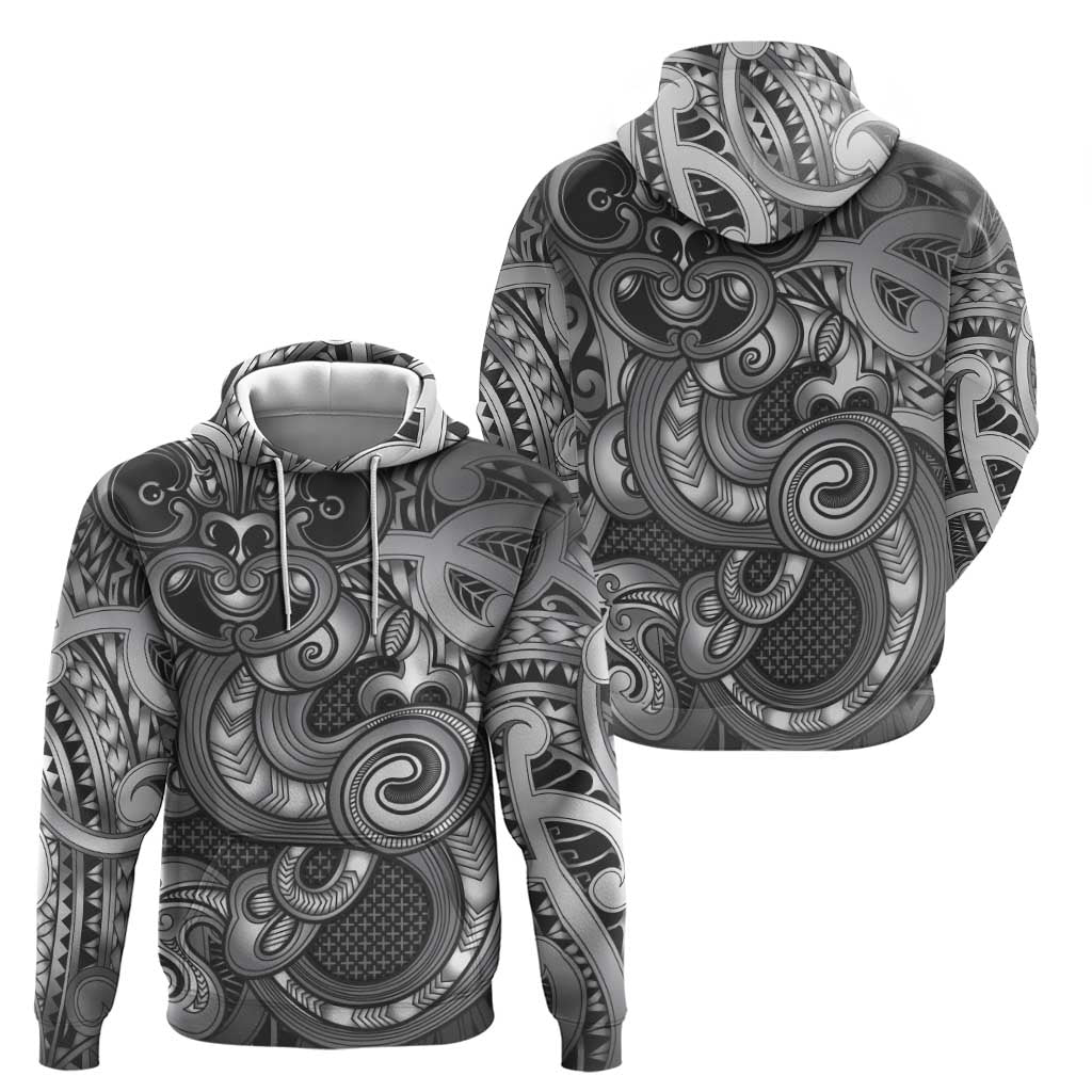 Aotearoa Maori Hei Tiki Hoodie Kiwikiwi Kowhaiwhai Puhoro Motif