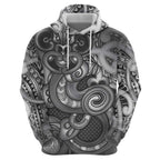 Aotearoa Maori Hei Tiki Hoodie Kiwikiwi Kowhaiwhai Puhoro Motif