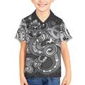 Aotearoa Maori Hei Tiki Kid Hawaiian Shirt Kiwikiwi Kowhaiwhai Puhoro Motif