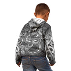 Aotearoa Maori Hei Tiki Kid Hoodie Kiwikiwi Kowhaiwhai Puhoro Motif