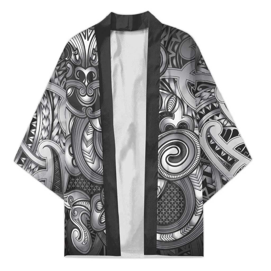 Aotearoa Maori Hei Tiki Kimono Kiwikiwi Kowhaiwhai Puhoro Motif