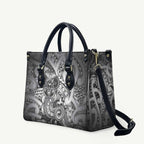 Aotearoa Maori Hei Tiki Leather Bag Kiwikiwi Kowhaiwhai Puhoro Motif
