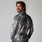 Aotearoa Maori Hei Tiki Long Sleeve Polo Shirt Kiwikiwi Kowhaiwhai Puhoro Motif