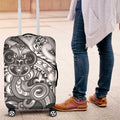 Aotearoa Maori Hei Tiki Luggage Cover Kiwikiwi Kowhaiwhai Puhoro Motif