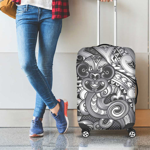 Aotearoa Maori Hei Tiki Luggage Cover Kiwikiwi Kowhaiwhai Puhoro Motif