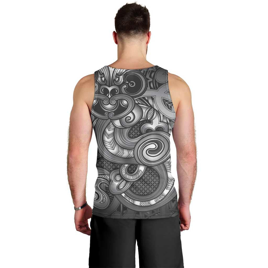 Aotearoa Maori Hei Tiki Men Tank Top Kiwikiwi Kowhaiwhai Puhoro Motif