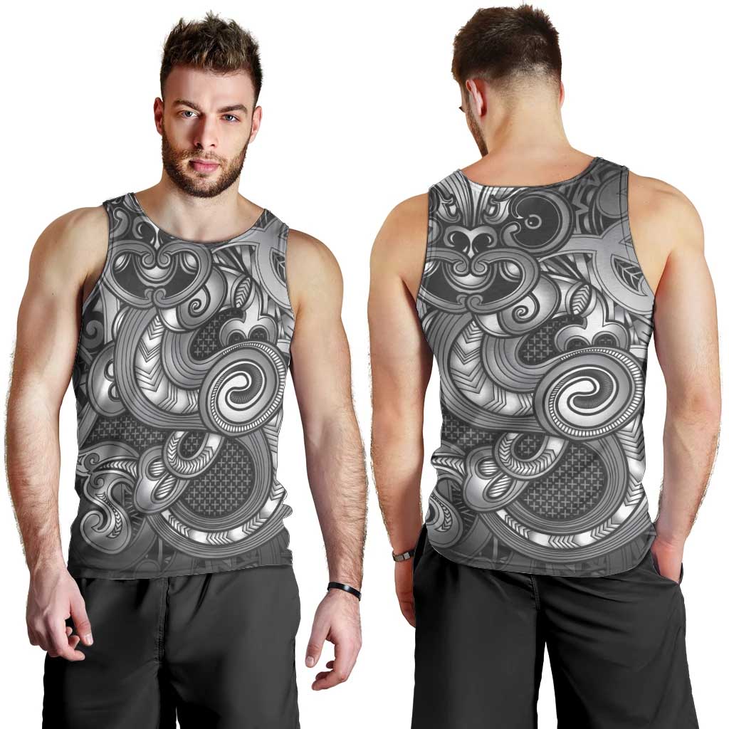 Aotearoa Maori Hei Tiki Men Tank Top Kiwikiwi Kowhaiwhai Puhoro Motif
