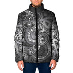 Aotearoa Maori Hei Tiki Padded Jacket Kiwikiwi Kowhaiwhai Puhoro Motif