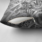 Aotearoa Maori Hei Tiki Pillow Cover Kiwikiwi Kowhaiwhai Puhoro Motif