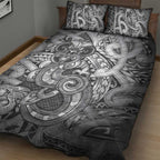 Aotearoa Maori Hei Tiki Quilt Bed Set Kiwikiwi Kowhaiwhai Puhoro Motif