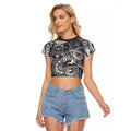 Aotearoa Maori Hei Tiki Raglan Cropped T Shirt Kiwikiwi Kowhaiwhai Puhoro Motif