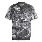 Aotearoa Maori Hei Tiki Rugby Jersey Kiwikiwi Kowhaiwhai Puhoro Motif