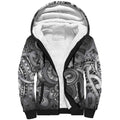 Aotearoa Maori Hei Tiki Sherpa Hoodie Kiwikiwi Kowhaiwhai Puhoro Motif