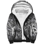 Aotearoa Maori Hei Tiki Sherpa Hoodie Kiwikiwi Kowhaiwhai Puhoro Motif