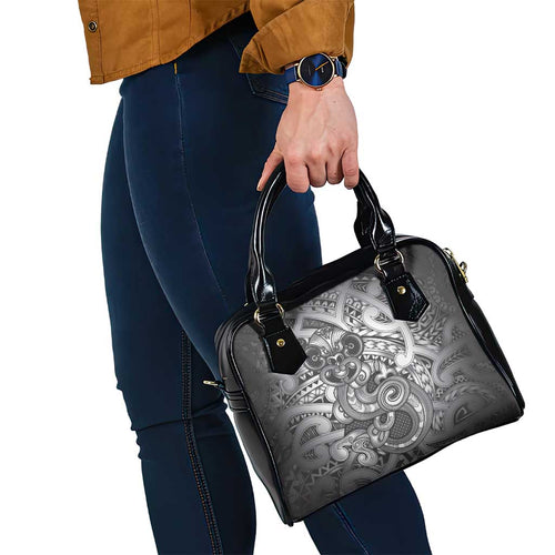 Aotearoa Maori Hei Tiki Shoulder Handbag Kiwikiwi Kowhaiwhai Puhoro Motif