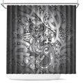 Aotearoa Maori Hei Tiki Shower Curtain Kiwikiwi Kowhaiwhai Puhoro Motif