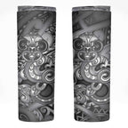 Aotearoa Maori Hei Tiki Skinny Tumbler Kiwikiwi Kowhaiwhai Puhoro Motif