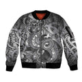 Aotearoa Maori Hei Tiki Sleeve Zip Bomber Jacket Kiwikiwi Kowhaiwhai Puhoro Motif