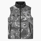 Aotearoa Maori Hei Tiki Sleeveless Puffer Jacket Kiwikiwi Kowhaiwhai Puhoro Motif