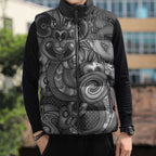 Aotearoa Maori Hei Tiki Sleeveless Puffer Jacket Kiwikiwi Kowhaiwhai Puhoro Motif