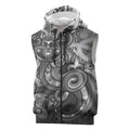 Aotearoa Maori Hei Tiki Sleeveless Zip Hoodie Kiwikiwi Kowhaiwhai Puhoro Motif