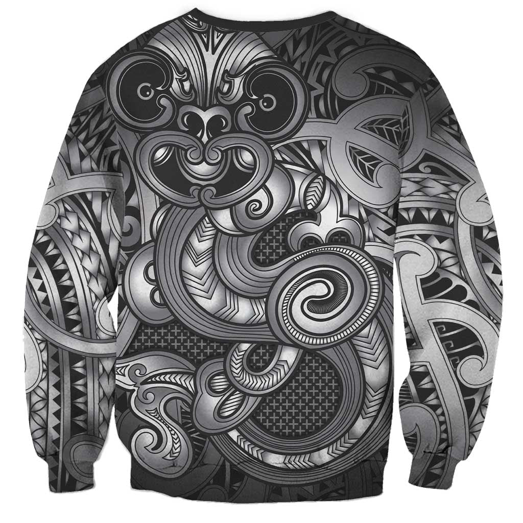 Aotearoa Maori Hei Tiki Sweatshirt Kiwikiwi Kowhaiwhai Puhoro Motif