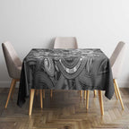 Aotearoa Maori Hei Tiki Tablecloth Kiwikiwi Kowhaiwhai Puhoro Motif