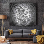 Aotearoa Maori Hei Tiki Tapestry Kiwikiwi Kowhaiwhai Puhoro Motif