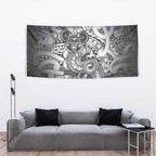 Aotearoa Maori Hei Tiki Tapestry Kiwikiwi Kowhaiwhai Puhoro Motif