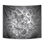 Aotearoa Maori Hei Tiki Tapestry Kiwikiwi Kowhaiwhai Puhoro Motif