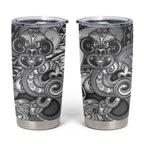 Aotearoa Maori Hei Tiki Tumbler Cup Kiwikiwi Kowhaiwhai Puhoro Motif