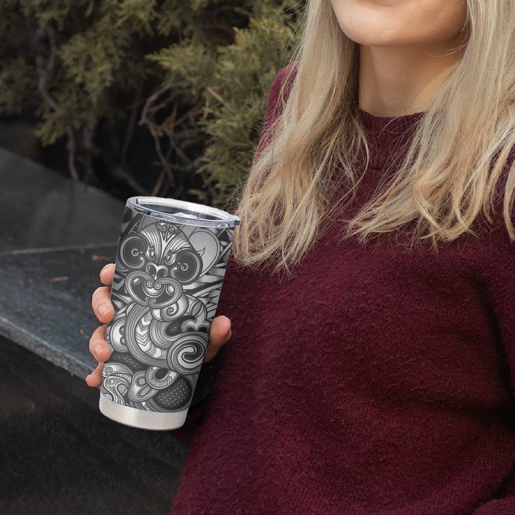 Aotearoa Maori Hei Tiki Tumbler Cup Kiwikiwi Kowhaiwhai Puhoro Motif