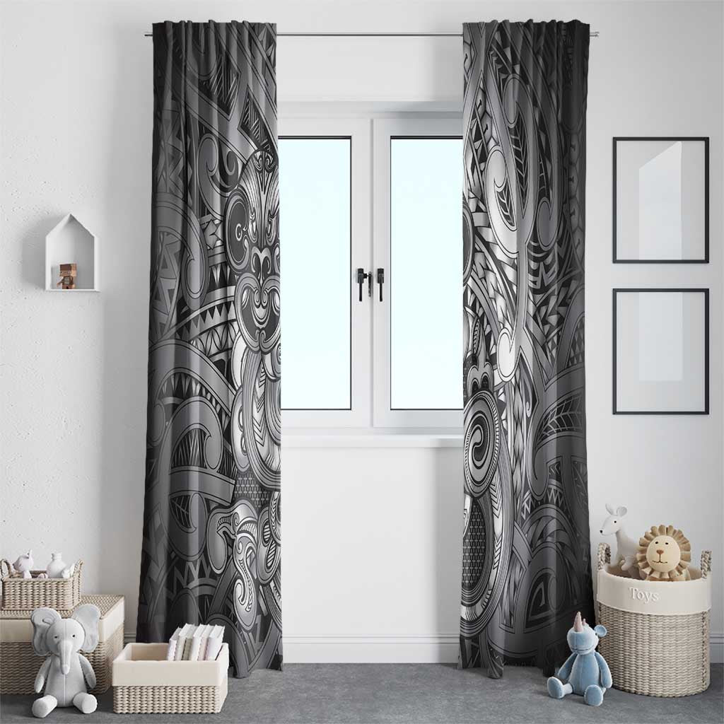 Aotearoa Maori Hei Tiki Window Curtain Kiwikiwi Kowhaiwhai Puhoro Motif