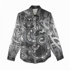 Aotearoa Maori Hei Tiki Women Casual Shirt Kiwikiwi Kowhaiwhai Puhoro Motif