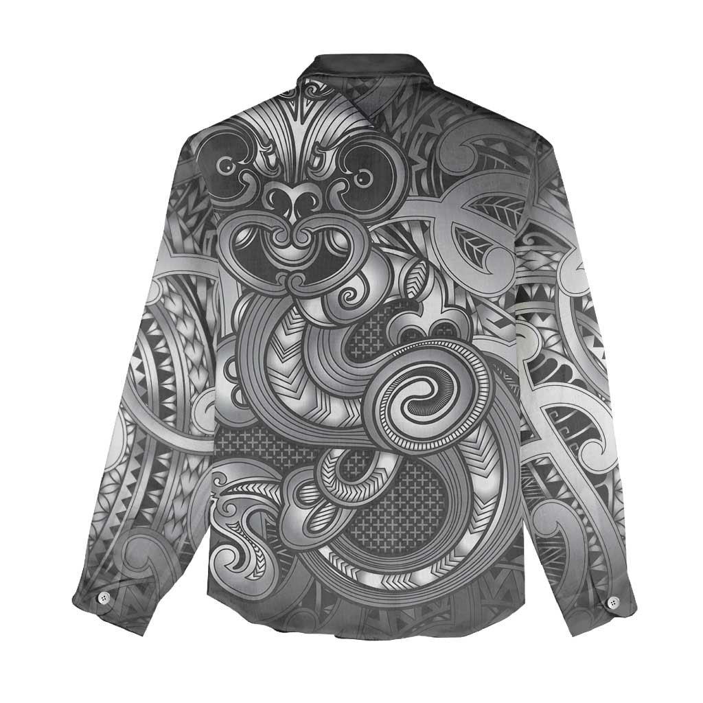 Aotearoa Maori Hei Tiki Women Casual Shirt Kiwikiwi Kowhaiwhai Puhoro Motif