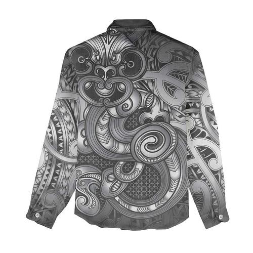 Aotearoa Maori Hei Tiki Women Casual Shirt Kiwikiwi Kowhaiwhai Puhoro Motif