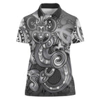 Aotearoa Maori Hei Tiki Women Polo Shirt Kiwikiwi Kowhaiwhai Puhoro Motif