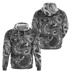 Aotearoa Maori Hei Tiki Zip Hoodie Kiwikiwi Kowhaiwhai Puhoro Motif