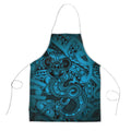 Aotearoa Maori Hei Tiki Apron Kikorangi Kowhaiwhai Puhoro Motif
