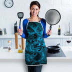 Aotearoa Maori Hei Tiki Apron Kikorangi Kowhaiwhai Puhoro Motif