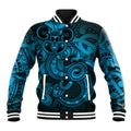 Aotearoa Maori Hei Tiki Baseball Jacket Kikorangi Kowhaiwhai Puhoro Motif