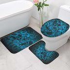 Aotearoa Maori Hei Tiki Bathroom Set Kikorangi Kowhaiwhai Puhoro Motif
