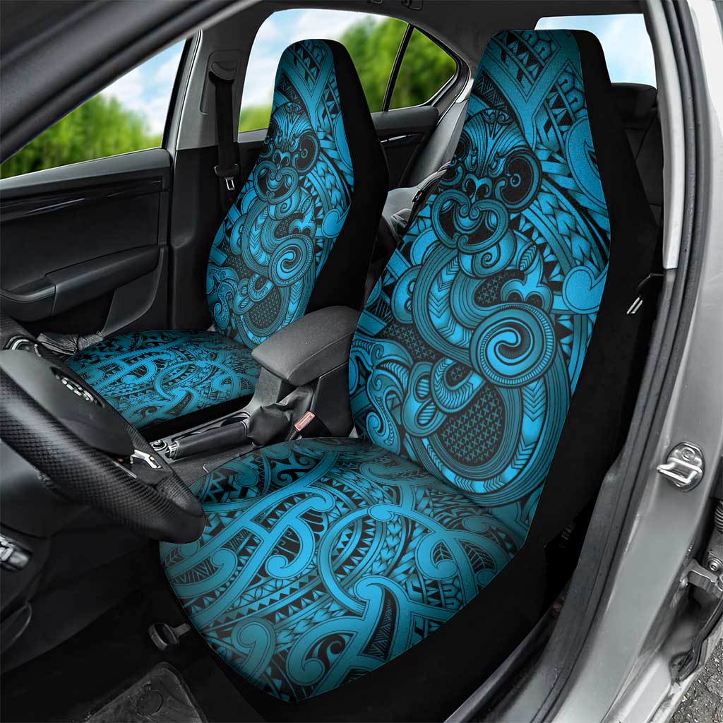 Aotearoa Maori Hei Tiki Car Seat Cover Kikorangi Kowhaiwhai Puhoro Motif